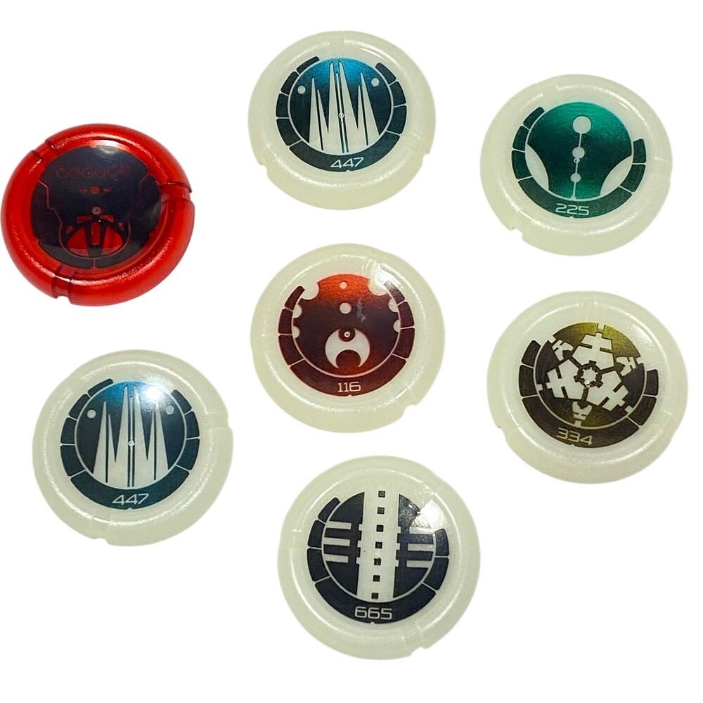 LEGO Bionicle Kanoka Disk Launcher Pack Lot Glow in the Dark Discs 447 225 116